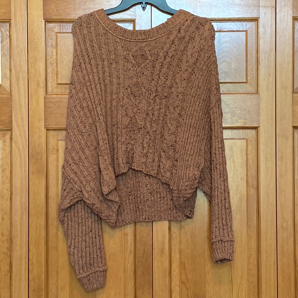 Free People Women’s Cropped Sweater, Medium